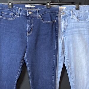 LOT OF 2 LEVI'S Womens 312 Shaping Skinny Jeans 32 (1) Light and (1) Dark Wash